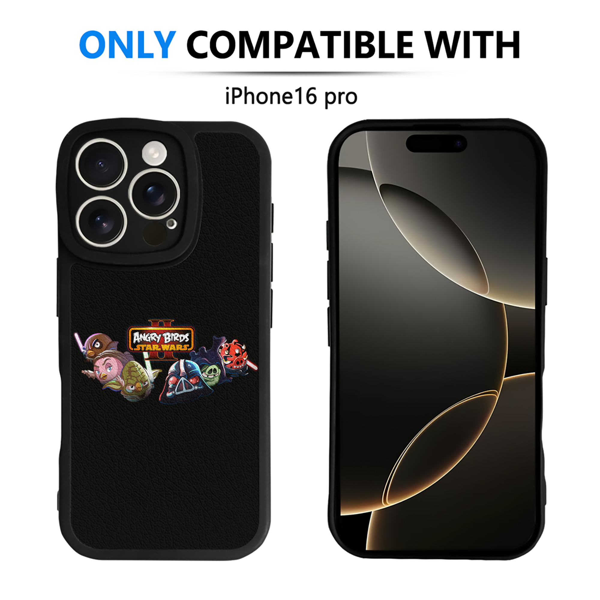 （画像用） Angry Birds アングリーバード 【iPhone 16シリーズ対応】シリコンスマホケース（レザー調） 材質：シリコン